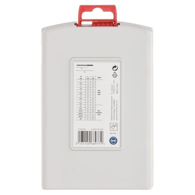 Набір з 19 свердл по металу 1 - 10 мм HSS-G, ProBox BOSCH (2608587013), фото , зображення 2 | SNABZHENIE.com.ua Набір з 19 свердл по металу 1 - 10 мм HSS-G, ProBox BOSCH (2608587013), фото , зображення 2 | SNABZHENIE.com.ua