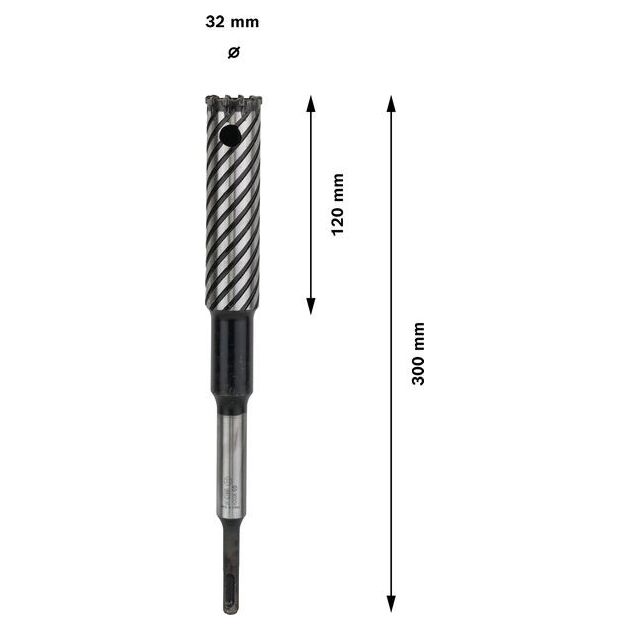 Різак для арматури з чотирма різальними крайками, SDS plus-9 32 x 120 x 300 мм BOSCH, фото , зображення 3 | SNABZHENIE.com.ua
