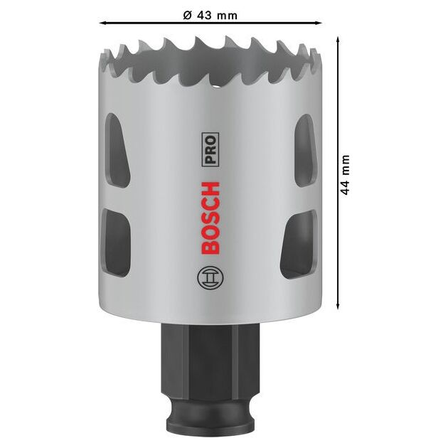 Коронка BOSCH PRO Multi Material PC Plus, 43 мм, фото , изображение 3 | SNABZHENIE.com.ua