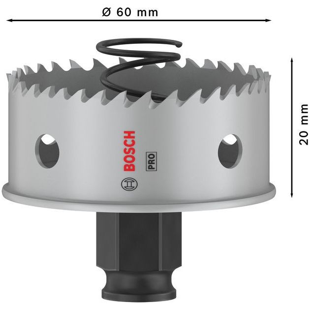 Коронка PRO Sheet Metal PC Plus, 60 мм BOSCH, фото , зображення 3 | SNABZHENIE.com.ua Коронка PRO Sheet Metal PC Plus, 60 мм BOSCH, фото , зображення 3 | SNABZHENIE.com.ua