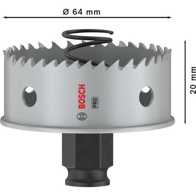 Коронка BOSCH PRO Sheet Metal PC Plus, 64 мм, фото , изображение 3 | SNABZHENIE.com.ua