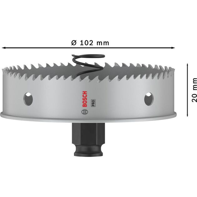 Коронка BOSCH PRO Sheet Metal PC Plus, 102 мм, фото , изображение 3 | SNABZHENIE.com.ua