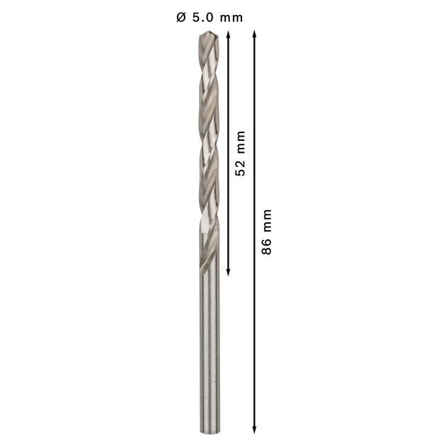 Сверло по металлу 5 мм, HSS-G, 10 шт. BOSCH (2608595062), фото , зображення 3 | SNABZHENIE.com.ua