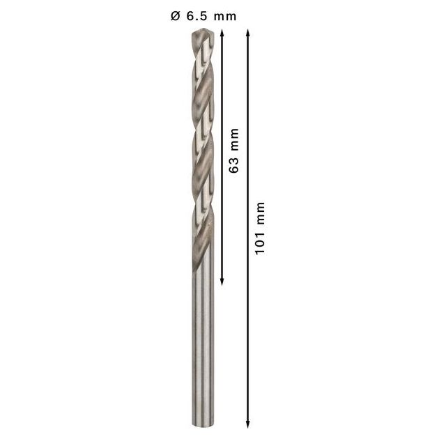 Сверло по металлу HSS-G 6.5 мм, 10 шт., BOSCH (2608595068), фото , изображение 3 | SNABZHENIE.com.ua Сверло по металлу HSS-G 6.5 мм, 10 шт., BOSCH (2608595068), фото , изображение 3 | SNABZHENIE.com.ua