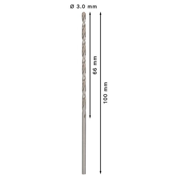 Свердло по металлу HSS-G, DIN 340, 3x66x100 мм, BOSCH, фото , изображение 3 | SNABZHENIE.com.ua