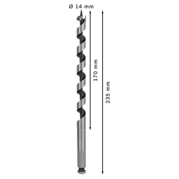 Гвинтові свердла по дереву BOSCH, 11,1 мм, 14 x 170 x 235 мм, фото , изображение 3 | SNABZHENIE.com.ua