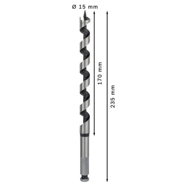 Гвинтові свердла по дереву BOSCH, 11,1 мм, 15 x 170 x 235 мм, фото , изображение 3 | SNABZHENIE.com.ua
