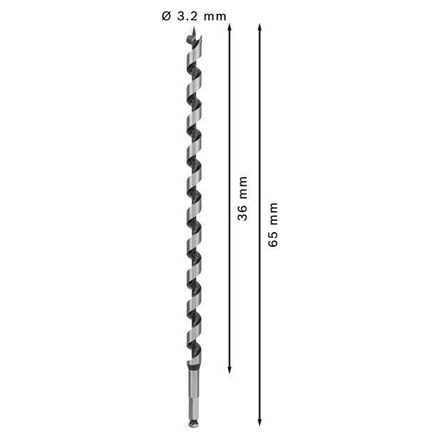 Сверла по дереву с шестигранным хвостовиком 11,1 мм BOSCH 18x385 мм, фото , изображение 3 | SNABZHENIE.com.ua