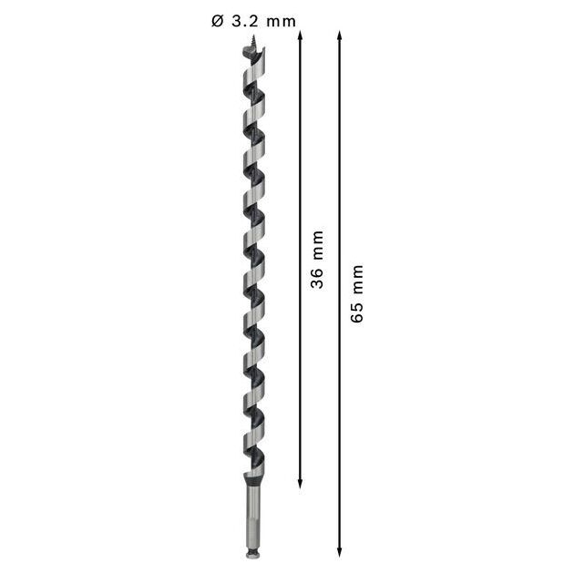 Гвинтові свердла по дереву BOSCH, d 11,1 мм, 20 x 385 x 450 мм, фото , изображение 3 | SNABZHENIE.com.ua