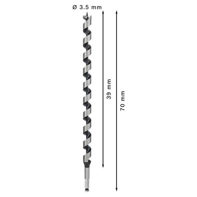 Гвинтові свердла по дереву, 11,1 мм, 22 x 385 x 450 мм, BOSCH, фото , изображение 3 | SNABZHENIE.com.ua
