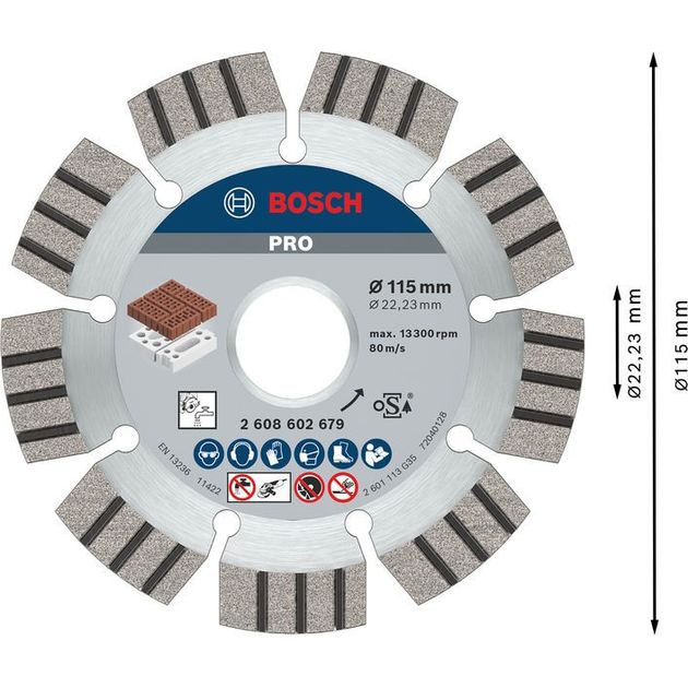 Алмазный отрезной диск Bosch 115 мм для абразивных материалов, фото , изображение 4 | SNABZHENIE.com.ua Алмазный отрезной диск Bosch 115 мм для абразивных материалов, фото , изображение 4 | SNABZHENIE.com.ua