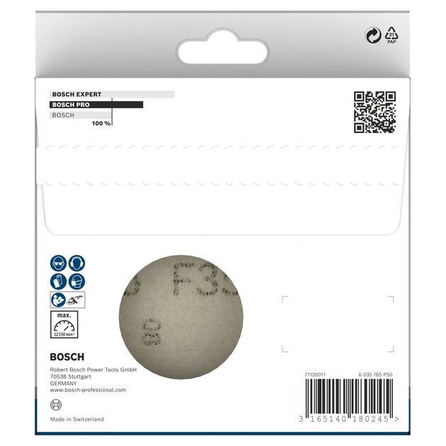 Набор шлифовальных листов BOSCH F355, 10 шт., 125 мм, 320, фото , изображение 3 | SNABZHENIE.com.ua