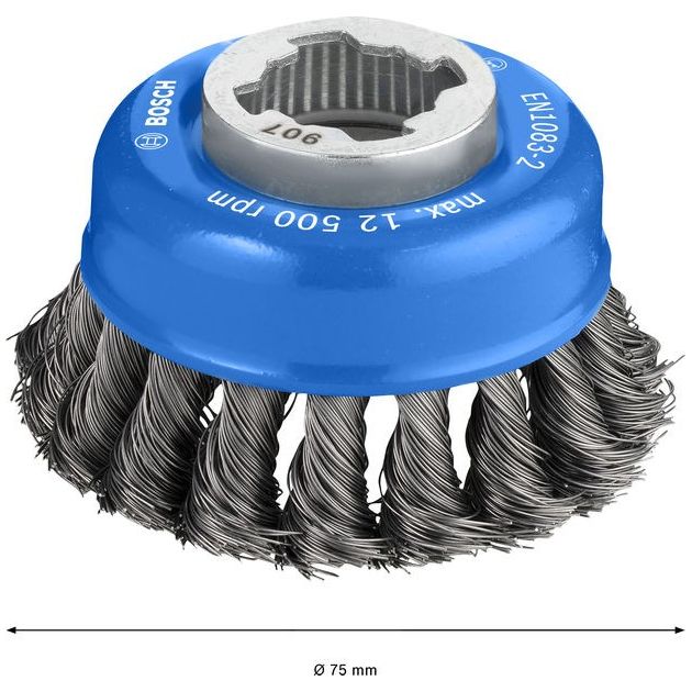 Щетка чашечная Bosch X-Lock 75 мм, сталь 0,35 мм, фото , изображение 4 | SNABZHENIE.com.ua Щетка чашечная Bosch X-Lock 75 мм, сталь 0,35 мм, фото , изображение 4 | SNABZHENIE.com.ua