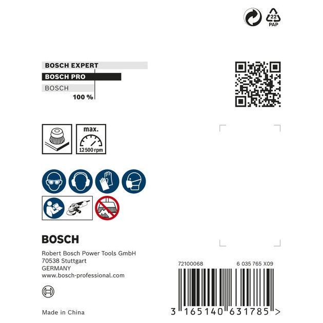 Щетка чашечная M14 0,3x70 мм витая сталь BOSCH, фото , изображение 3 | SNABZHENIE.com.ua Щетка чашечная M14 0,3x70 мм витая сталь BOSCH, фото , изображение 3 | SNABZHENIE.com.ua