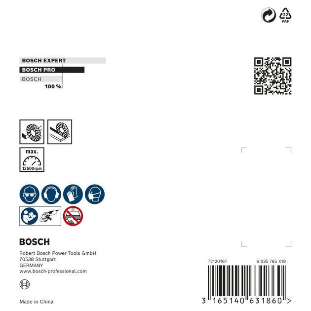 Кольцева щітка 115 мм x 0,5 жгутова з нержавіючої проволоки М14 BOSCH (2608622106), фото , зображення 3 | SNABZHENIE.com.ua Кольцева щітка 115 мм x 0,5 жгутова з нержавіючої проволоки М14 BOSCH (2608622106), фото , зображення 3 | SNABZHENIE.com.ua