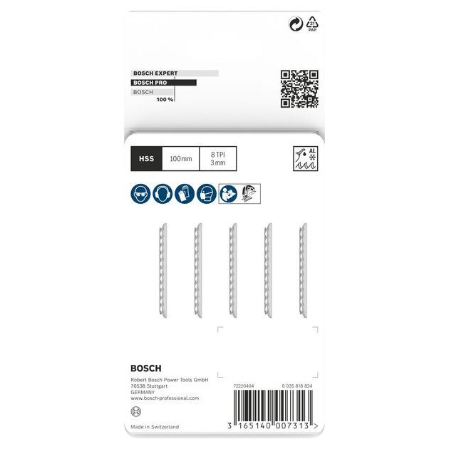 Пилка для лобзика по алюминию T 127 D Special 5 шт, BOSCH, фото , изображение 3 | SNABZHENIE.com.ua