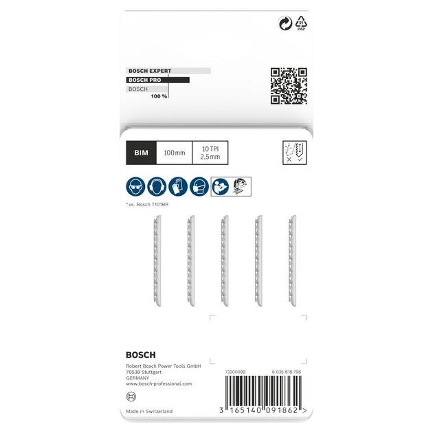 Пильное полотно T 101 BRF Clean для твердой древесины, 5 шт, BOSCH, фото , изображение 3 | SNABZHENIE.com.ua