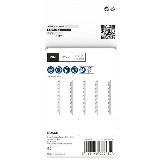 Пилки для лобзика Bosch T 144 DF Speed по дереву 5 шт (2608634567), фото , изображение 3 | SNABZHENIE.com.ua Пилки для лобзика Bosch T 144 DF Speed по дереву 5 шт (2608634567), фото , изображение 3 | SNABZHENIE.com.ua