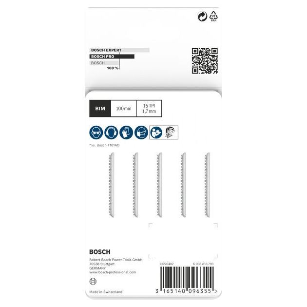 Пильное полотно T 101 AIF Clean для твердой древесины 5 шт, BOSCH, фото , изображение 3 | SNABZHENIE.com.ua Пильное полотно T 101 AIF Clean для твердой древесины 5 шт, BOSCH, фото , изображение 3 | SNABZHENIE.com.ua