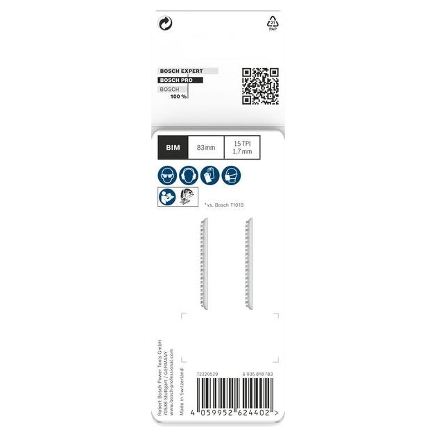 Полотно для лобзиків PRO Laminate clean T101BIF, 83 мм, 2 шт. BOSCH, фото , зображення 3 | SNABZHENIE.com.ua Полотно для лобзиків PRO Laminate clean T101BIF, 83 мм, 2 шт. BOSCH, фото , зображення 3 | SNABZHENIE.com.ua