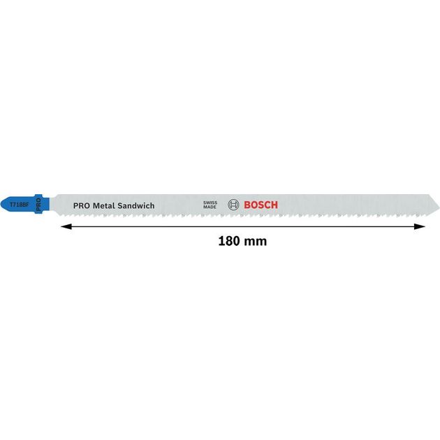 Полотно лобзиковое PRO Metal Sandwich T718BF, 180 мм, 5 шт. BOSCH, фото , изображение 4 | SNABZHENIE.com.ua