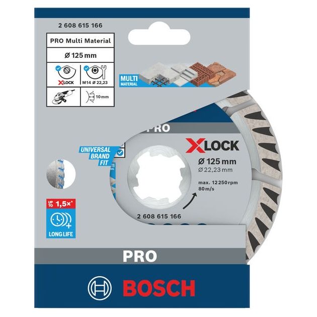 Диск алмазний універсальний 125 x 22,23 x 1,6 x 10 мм X-LOCK Standard for Universal BOSCH (2608615166), фото , зображення 2 | SNABZHENIE.com.ua Диск алмазний універсальний 125 x 22,23 x 1,6 x 10 мм X-LOCK Standard for Universal BOSCH (2608615166), фото , зображення 2 | SNABZHENIE.com.ua