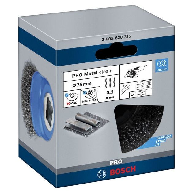 Щетка чашечная Bosch X-Lock 75 мм, витая сталь 0,3 мм, фото , изображение 2 | SNABZHENIE.com.ua Щетка чашечная Bosch X-Lock 75 мм, витая сталь 0,3 мм, фото , изображение 2 | SNABZHENIE.com.ua