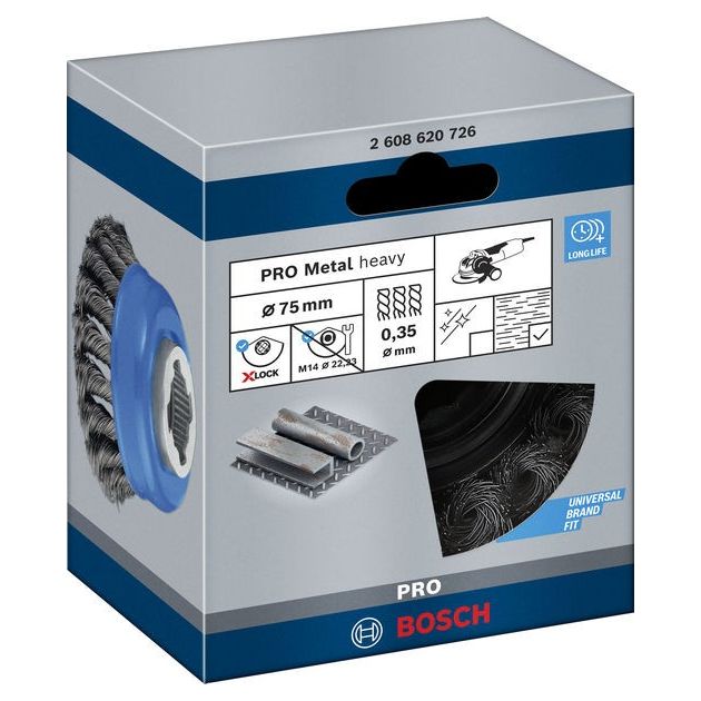 Щетка чашечная Bosch X-Lock 75 мм, сталь 0,35 мм, фото , изображение 2 | SNABZHENIE.com.ua Щетка чашечная Bosch X-Lock 75 мм, сталь 0,35 мм, фото , изображение 2 | SNABZHENIE.com.ua