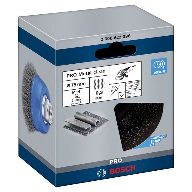 Щетка чашечная M14 0,3x70 мм витая сталь BOSCH, фото , изображение 2 | SNABZHENIE.com.ua Щетка чашечная M14 0,3x70 мм витая сталь BOSCH, фото , изображение 2 | SNABZHENIE.com.ua