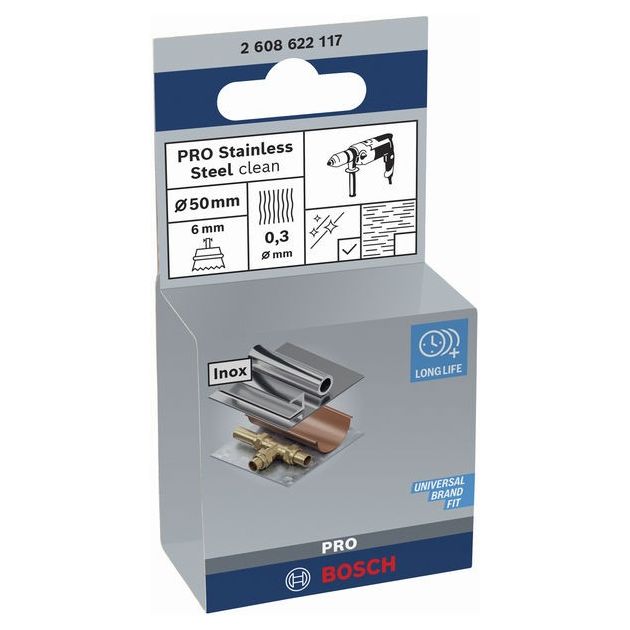 Щітка зачисна, хвилястий дріт, нержавіюча сталь 50 x 0,3 мм BOSCH, фото , изображение 2 | SNABZHENIE.com.ua