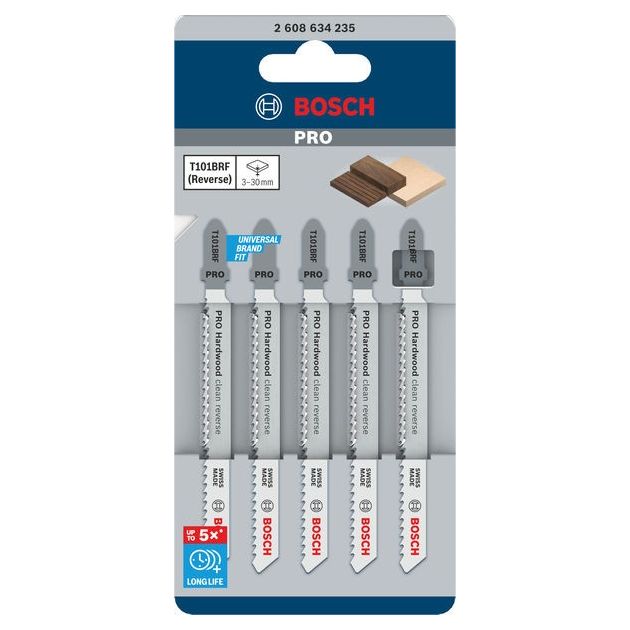 Пильное полотно T 101 BRF Clean для твердой древесины, 5 шт, BOSCH, фото , изображение 2 | SNABZHENIE.com.ua