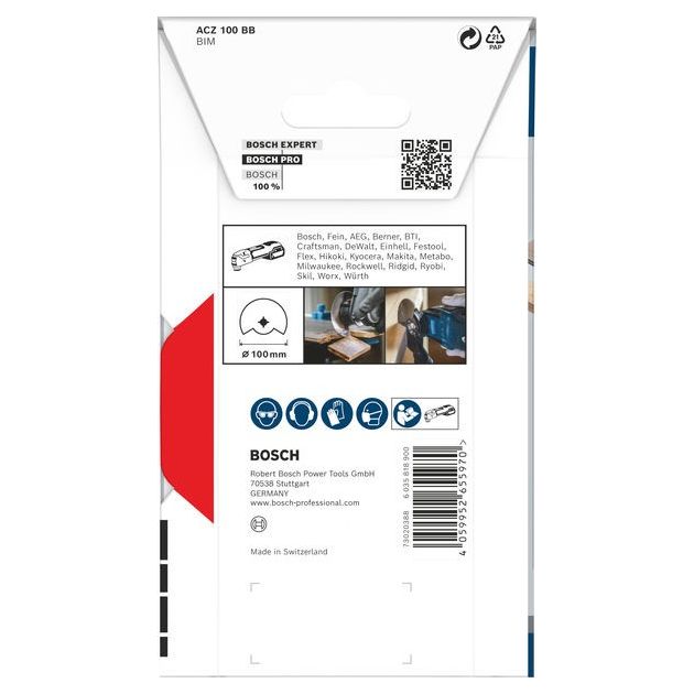 Полотно для мультиінструмента PRO ACZ 100 BB, 100 мм BOSCH, фото , зображення 3 | SNABZHENIE.com.ua Полотно для мультиінструмента PRO ACZ 100 BB, 100 мм BOSCH, фото , зображення 3 | SNABZHENIE.com.ua