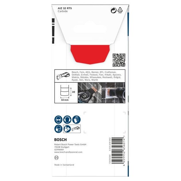 Полотно для мультиинструмента Bosch AIZ 32 RT5, 2,5x32 мм, фото , изображение 3 | SNABZHENIE.com.ua