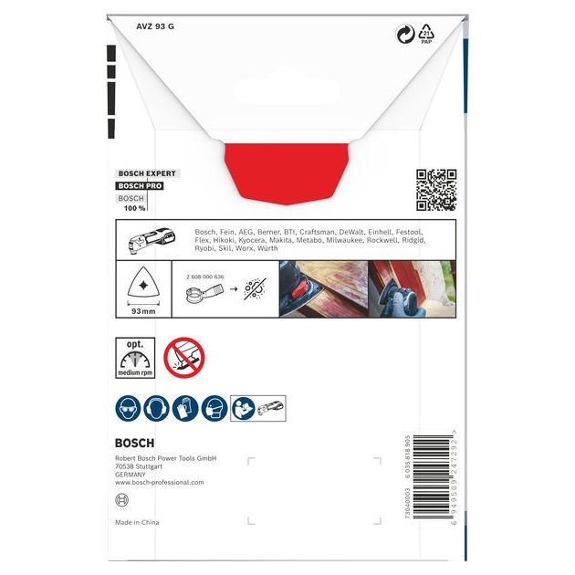 Приладдя для мультиінструмента PRO AVZ 93 G, 93 мм BOSCH, фото , зображення 3 | SNABZHENIE.com.ua