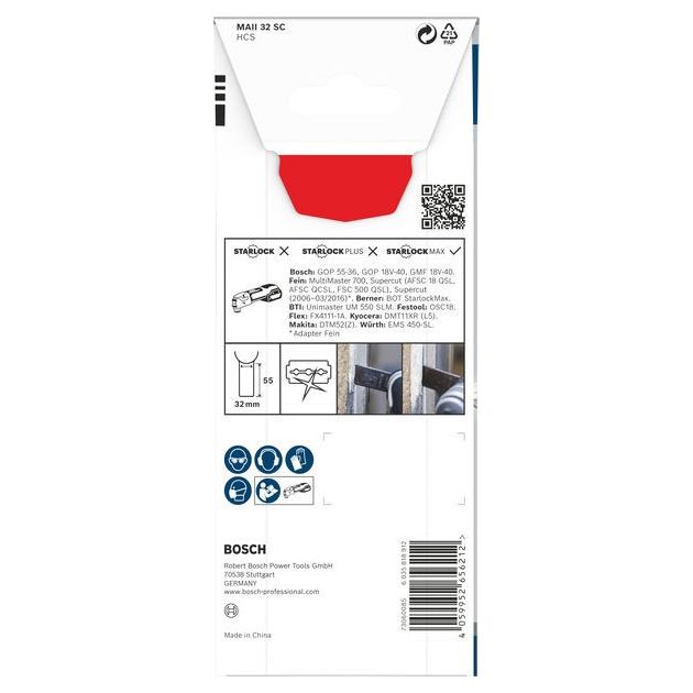 Полотно для мультиинструмента BOSCH PRO MAII 32 SC, 32x55 мм, фото , изображение 3 | SNABZHENIE.com.ua Полотно для мультиинструмента BOSCH PRO MAII 32 SC, 32x55 мм, фото , изображение 3 | SNABZHENIE.com.ua