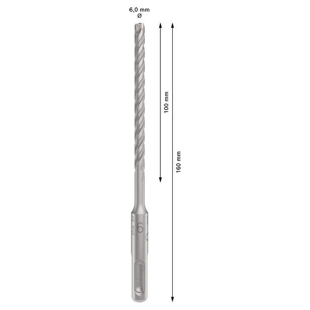 Сверло по бетону 6x100x160 мм SDS plus 5X, BOSCH (2608833778), фото , изображение 4 | SNABZHENIE.com.ua Сверло по бетону 6x100x160 мм SDS plus 5X, BOSCH (2608833778), фото , изображение 4 | SNABZHENIE.com.ua