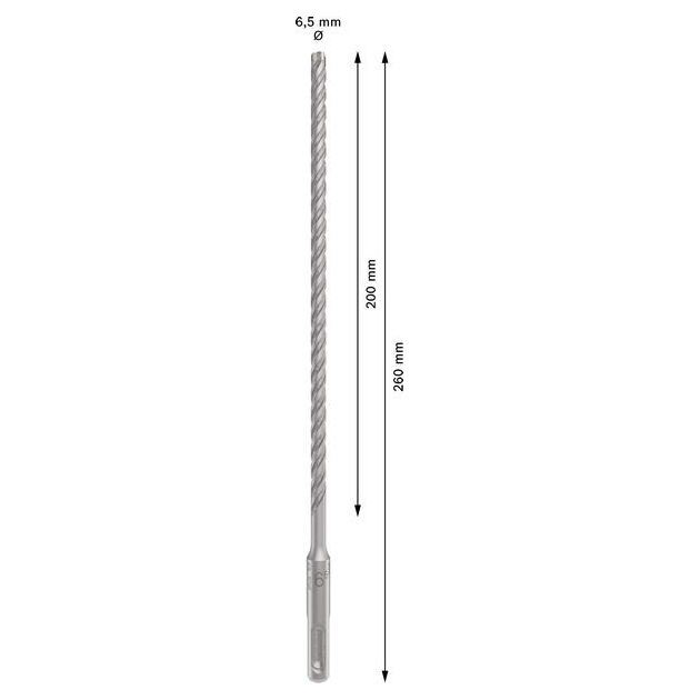 Сверло SDS plus-5X 6,5 x 200 x 260 мм BOSCH, фото , изображение 4 | SNABZHENIE.com.ua