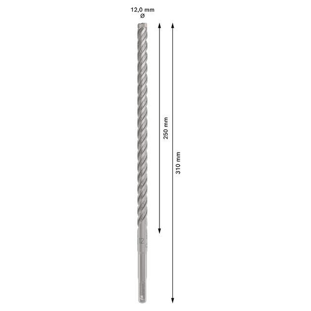 Сверло по бетону SDS plus 12x250 мм 5X, BOSCH (2608833810), фото , изображение 3 | SNABZHENIE.com.ua Сверло по бетону SDS plus 12x250 мм 5X, BOSCH (2608833810), фото , изображение 3 | SNABZHENIE.com.ua