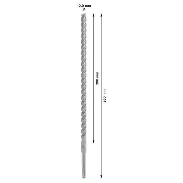 Сверло по бетону 12x300 мм SDS plus 5X, BOSCH (2608833811), фото , изображение 3 | SNABZHENIE.com.ua Сверло по бетону 12x300 мм SDS plus 5X, BOSCH (2608833811), фото , изображение 3 | SNABZHENIE.com.ua