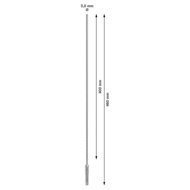 Бур бетонный SDS Plus 5X BOSCH 5x400 мм, 460 мм (2608836608), фото , изображение 3 | SNABZHENIE.com.ua