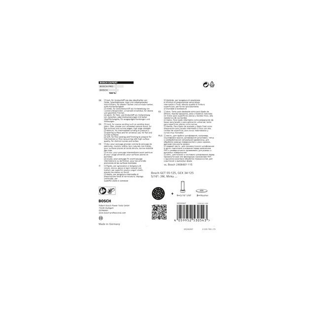 Універсальні опорні тарілки з отворами EXPERT Multihole, 125 мм BOSCH, фото , изображение 3 | SNABZHENIE.com.ua Універсальні опорні тарілки з отворами EXPERT Multihole, 125 мм BOSCH, фото , изображение 3 | SNABZHENIE.com.ua