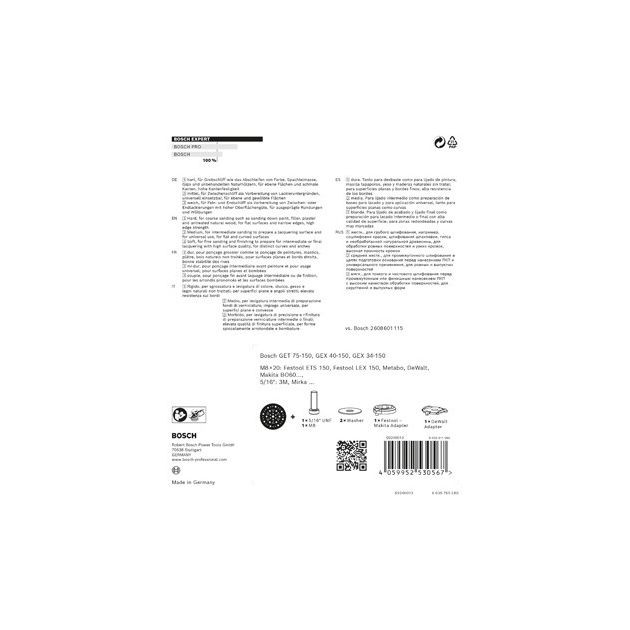 Опорні тарілки універсальні з отворами EXPERT Multihole, 150 мм, м'які BOSCH, фото , зображення 3 | SNABZHENIE.com.ua