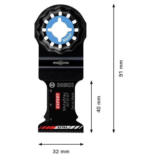 Полотно для багатофункціональних машин EXPERT MetalMax AIZ 32 AIT, 40 x 32 мм, 5 шт. BOSCH, фото , зображення 4 | SNABZHENIE.com.ua