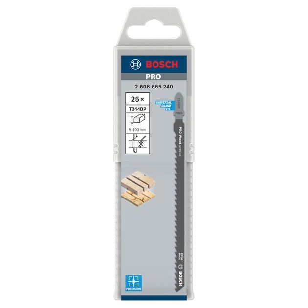Полотно для лобзиков BOSCH PRO Wood T344DP, 152 мм, 25 шт., фото , изображение 2 | SNABZHENIE.com.ua