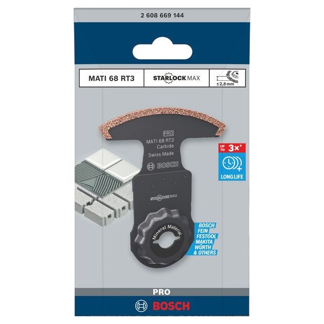 Полотно для мультиинструмента BOSCH PRO MATI 68 RT3, 2,8x68 мм, фото , изображение 2 | SNABZHENIE.com.ua Полотно для мультиинструмента BOSCH PRO MATI 68 RT3, 2,8x68 мм, фото , изображение 2 | SNABZHENIE.com.ua