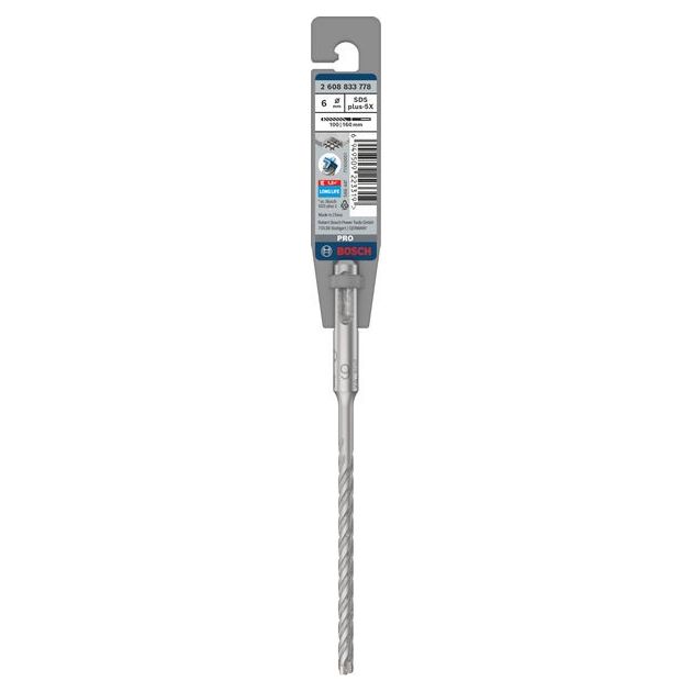Сверло по бетону 6x100x160 мм SDS plus 5X, BOSCH (2608833778), фото , изображение 2 | SNABZHENIE.com.ua Сверло по бетону 6x100x160 мм SDS plus 5X, BOSCH (2608833778), фото , изображение 2 | SNABZHENIE.com.ua