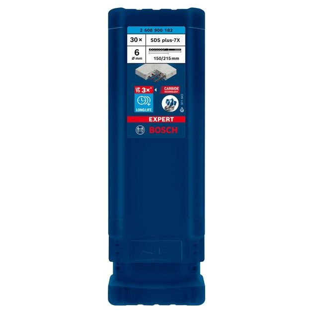 Ударное сверло BOSCH EXPERT SDS plus-7X, 6x150 мм, 30 шт., фото , изображение 2 | SNABZHENIE.com.ua
