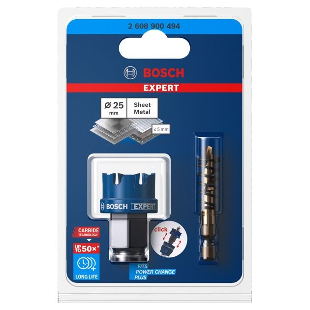 Коронка EXPERT Sheet Metal, 25 x 5 мм BOSCH, фото , зображення 2 | SNABZHENIE.com.ua