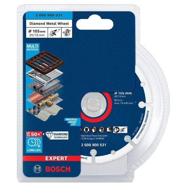 Круг алмазный по металлу BOSCH, 105 x 20/16 мм, фото , изображение 2 | SNABZHENIE.com.ua Круг алмазный по металлу BOSCH, 105 x 20/16 мм, фото , изображение 2 | SNABZHENIE.com.ua