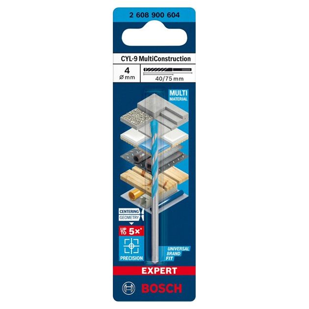 Сверло BOSCH EXPERT CYL-9 MultiConstruction 4х40х75 мм, фото , изображение 2 | SNABZHENIE.com.ua Сверло BOSCH EXPERT CYL-9 MultiConstruction 4х40х75 мм, фото , изображение 2 | SNABZHENIE.com.ua